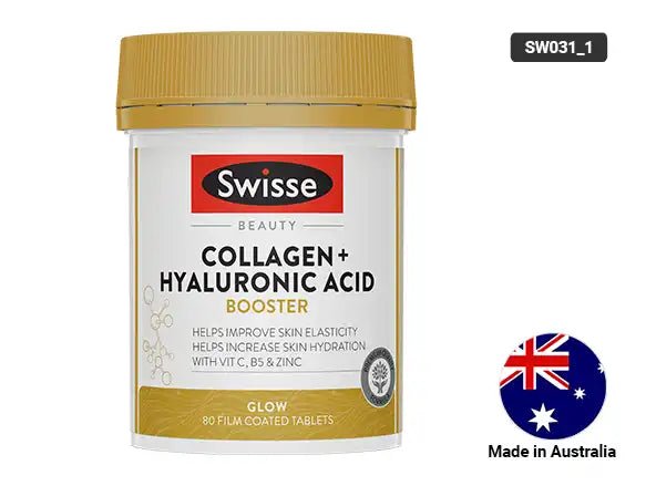Swisse Beauty Collagen + Hyaluronic Acid Booster 80 Tablets